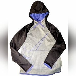 NIKE Dri-Fit Hoodie Running Pullover Black Grey Purple Sweatshirt VTG Homecoming